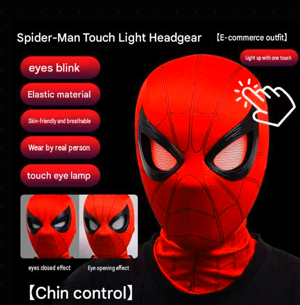 Halloween Blinking Spiderman Mask
